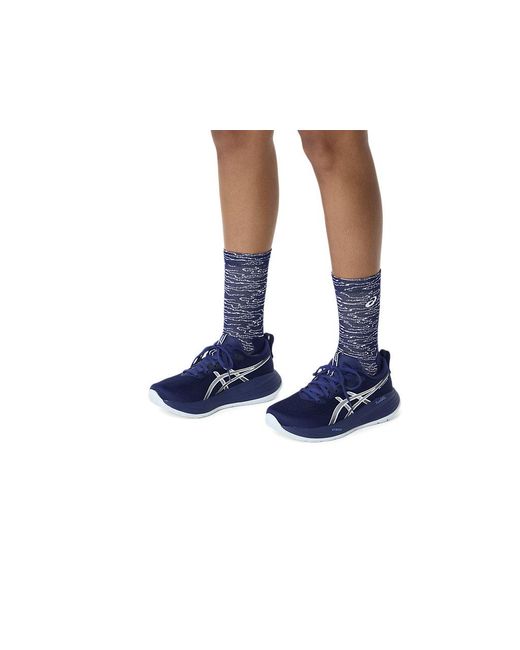 Asics Blue Performance Run Sock Crew for men
