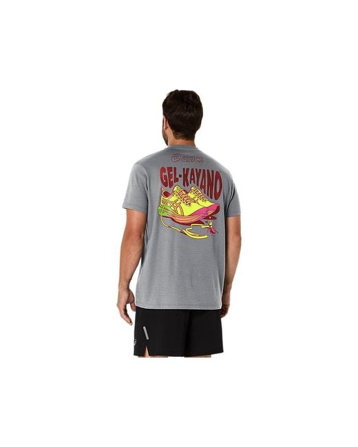 Asics Road Graphic Ss Tee in het Black voor heren