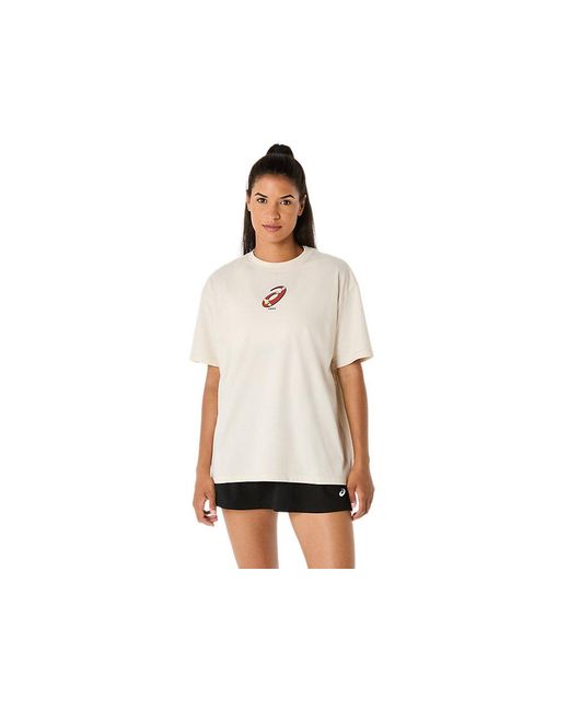 Asics Black Court Graphic Ss Top