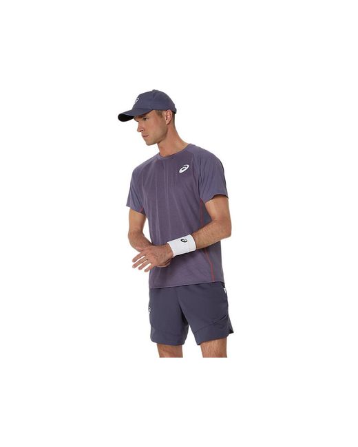 Asics Blue Match Actibreeze Ss Top for men