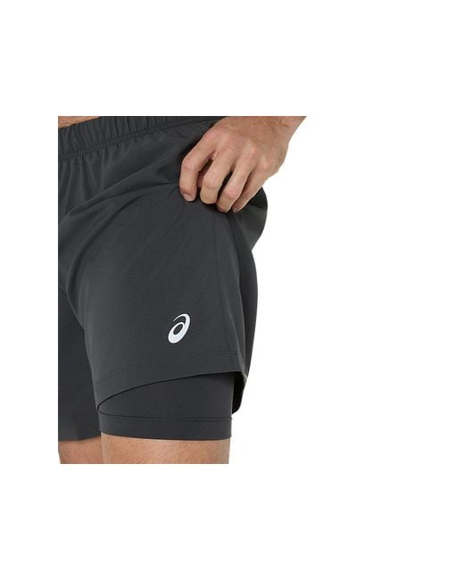 Asics Black Sport 2 In 1 Short for men