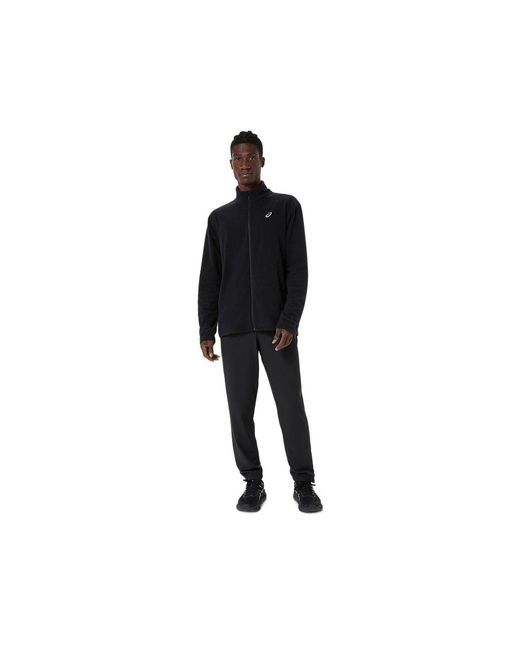Asics Black Sport Winter Polar Fleece Jacket for men