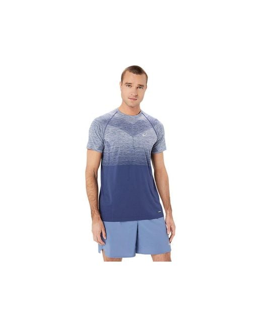 Asics Blue Seamless Ss Top for men