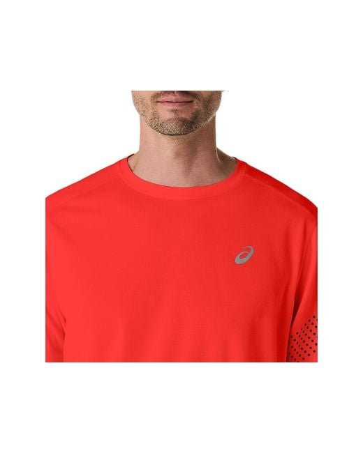 Asics Red Asics Icon Ss Top for men