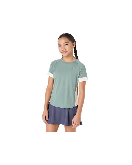 Asics Blue Girls Tennis Ss Top for men