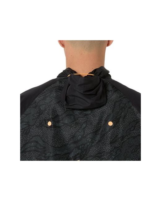 Asics Black Fujitrail Packable Windbreaker for men