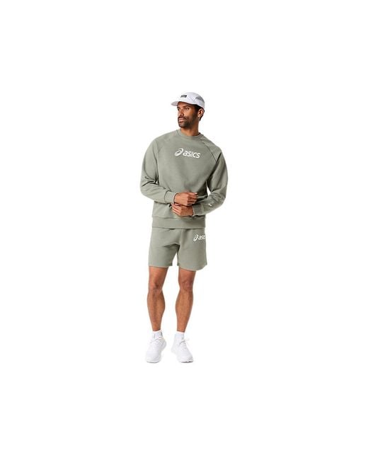Asics Multicolor Logo Fleece Crew-Neck Top for men