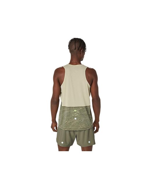 Asics Black Fujitrail Singlet for men