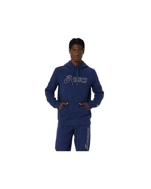 Asics Blue Logo Oth Hoodie for men