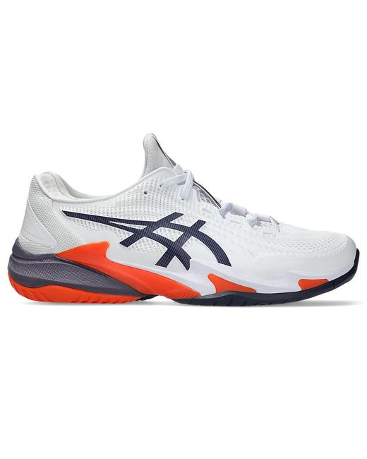 Asics White Court Flytefoam 3 Tennis Shoes for men