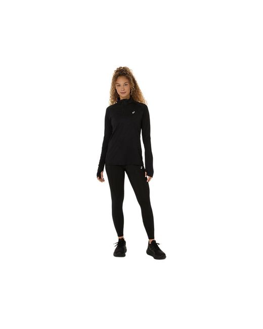 Asics Black Sport Ls 1/2 Zip Top