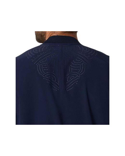Asics Match Jacket in het Blue voor heren