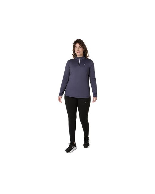 Asics Blue Core Ls 1/2 Zip Winter Top