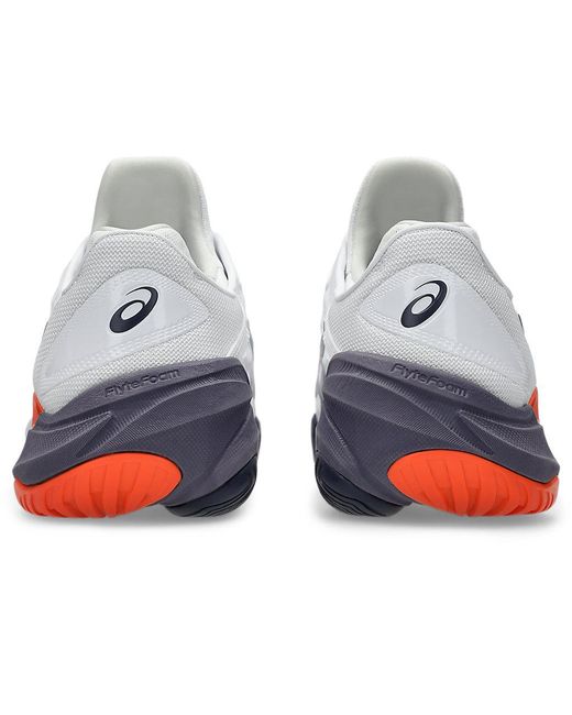 Asics White Court Flytefoam 3 Tennis Shoes for men