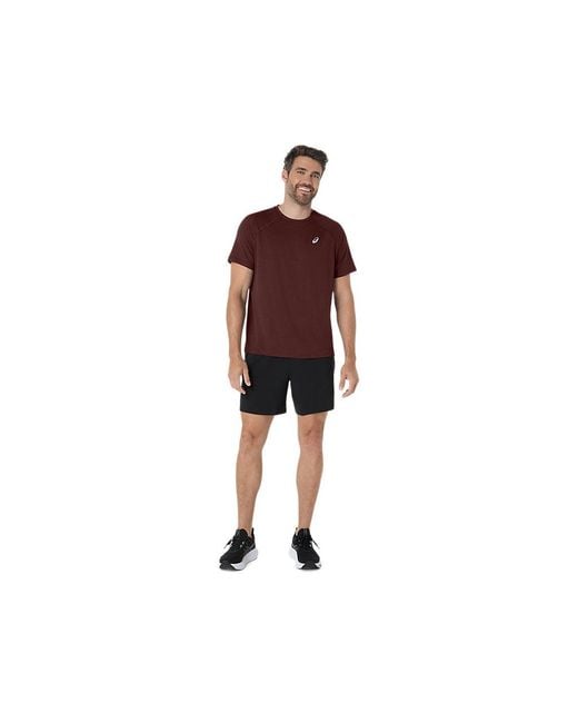 Asics Red Sport Run Top for men