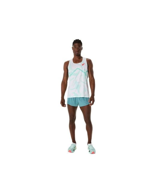 Asics Black Light Knit Graphic Singlet for men