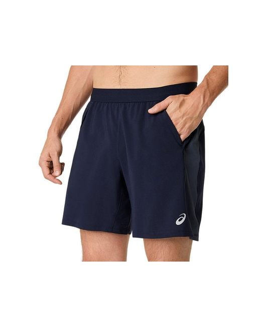 Asics Black Road 7in Short for men
