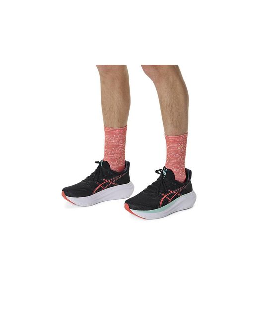 Asics Red Performance Run Sock Crew for men