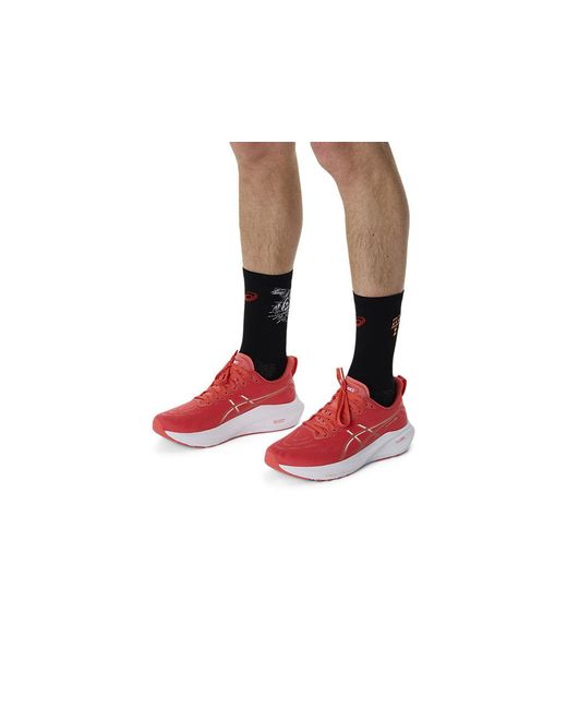 Asics Black Performance Run Sock Crew for men