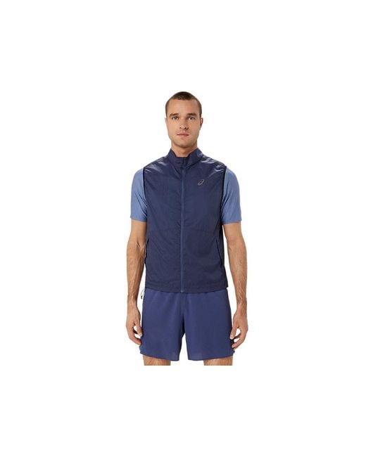 Asics Blue Metarun Packable Gilet for men