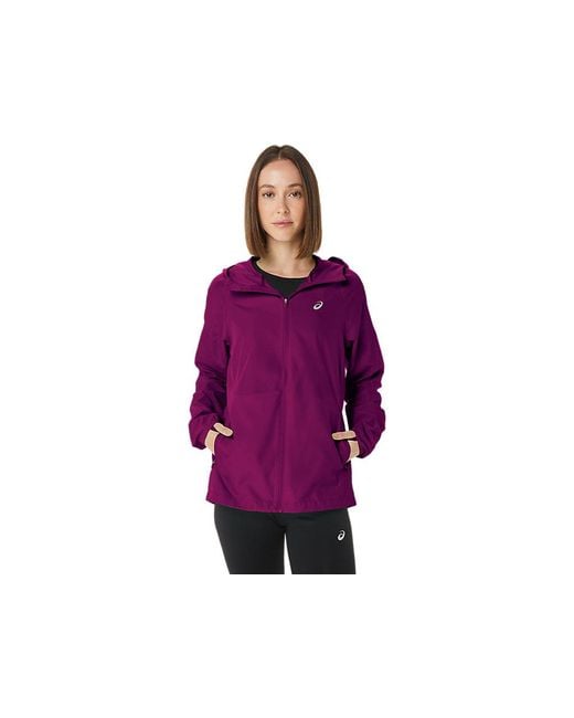 Asics Run Hood Jacket in het Purple