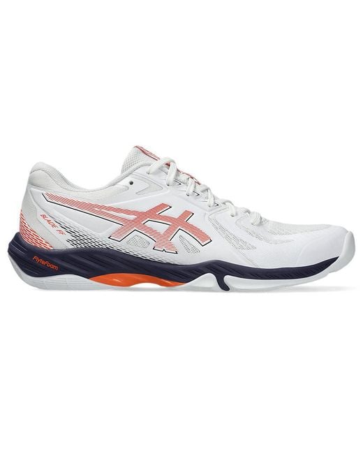 Asics White Sky Elite Flytefoam Mid Top 3 Volleyball Shoes for men