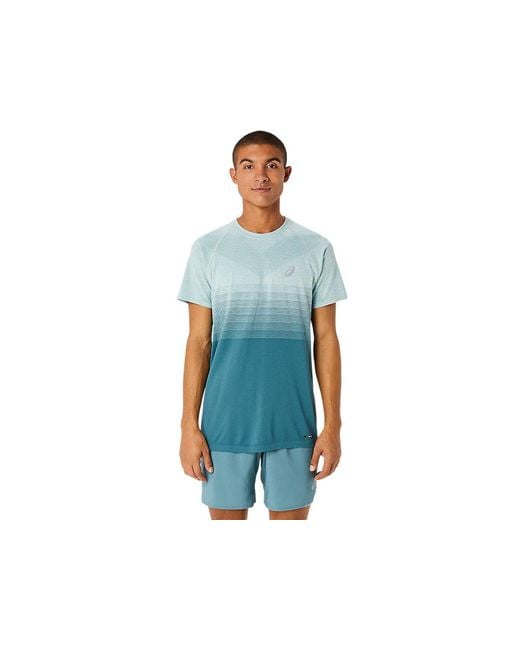Asics Blue Seamless Ss Top for men