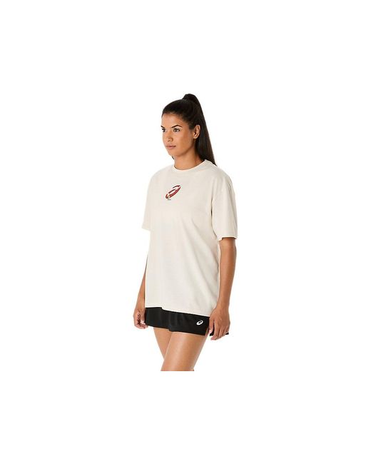 Asics Black Court Graphic Ss Top