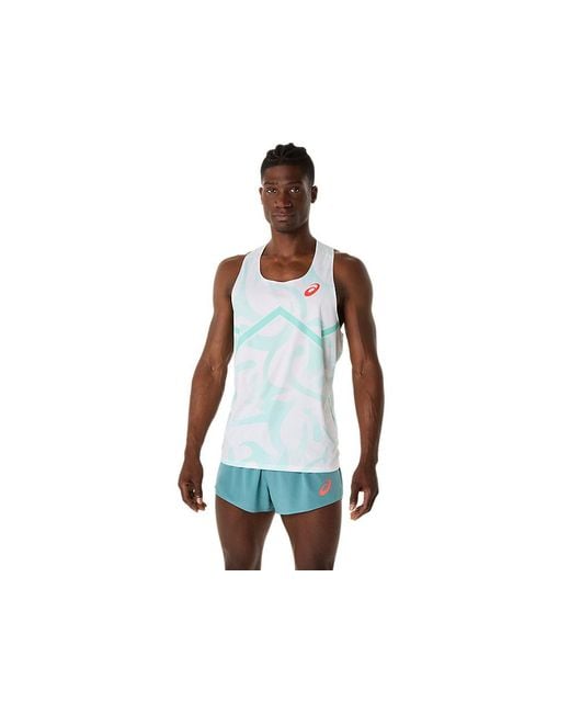 Asics Black Light Knit Graphic Singlet for men