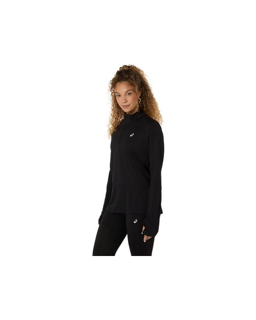 Asics Black Sport Ls 1/2 Zip Top