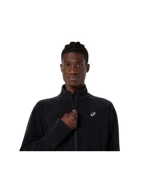 Asics Black Sport Winter Polar Fleece Jacket for men