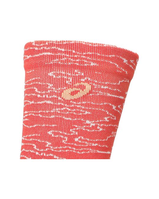 Asics Red Performance Run Sock Crew for men