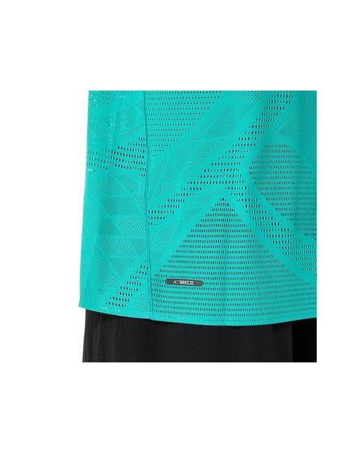 Asics Blue Metarun Ss Top for men