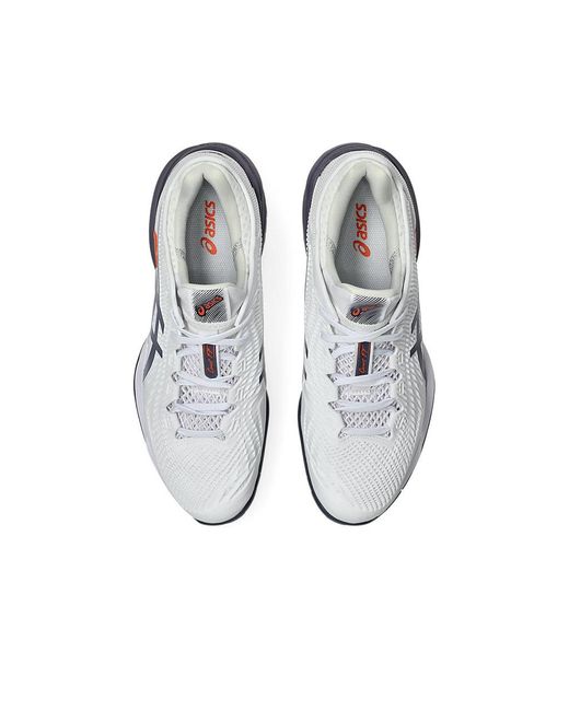 Asics White Court Flytefoam 3 Tennis Shoes for men