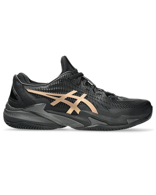 Asics Black Court Ff 3 Novak Clay for men
