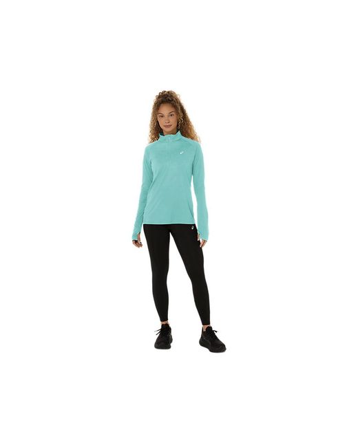 Asics Blue Sport Ls 1/2 Zip Top