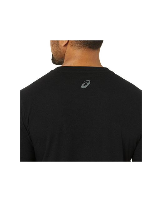 Asics Black Chest Logo Ss Tee for men