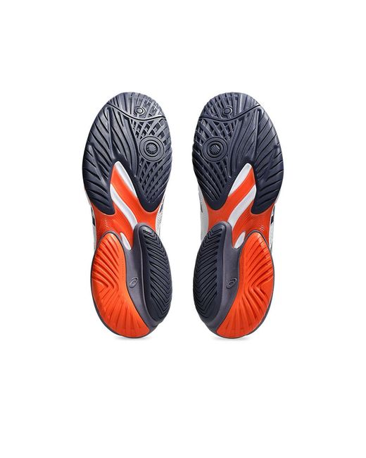 Asics White Court Flytefoam 3 Tennis Shoes for men
