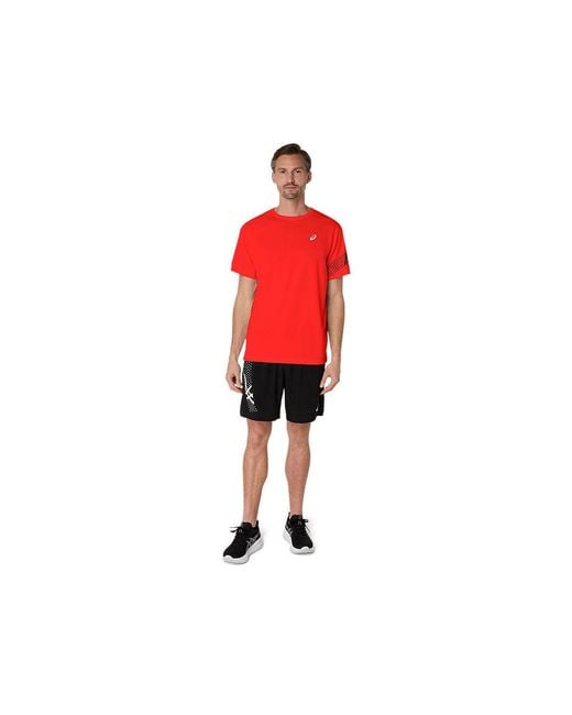 Asics Red Asics Icon Ss Top for men