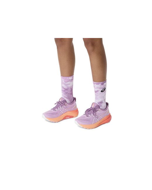 Asics Purple Performance Run Crew Sock for men