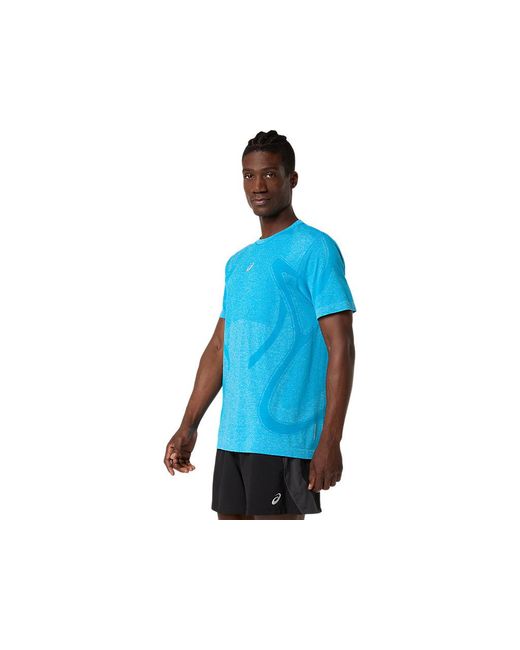 Asics Blue Road Seamless Ss Top for men