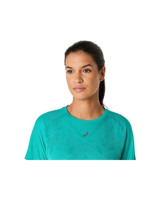Asics Blue Metarun Ss Top