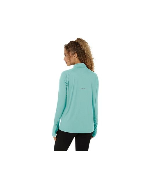 Asics Blue Sport Ls 1/2 Zip Top