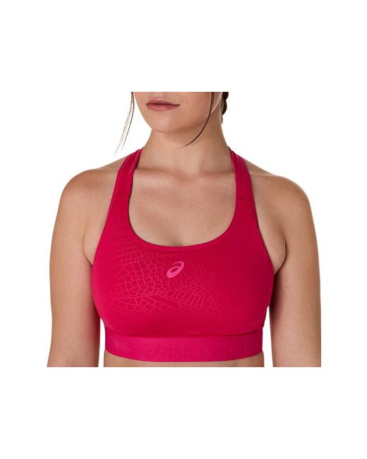 Asics Red Game Compression Bra