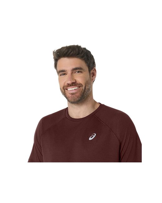 Asics Red Sport Run Top for men