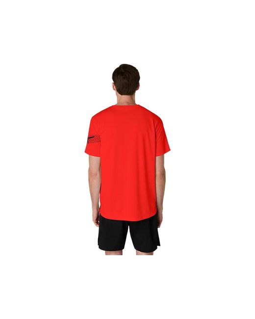 Asics Red Asics Icon Ss Top for men