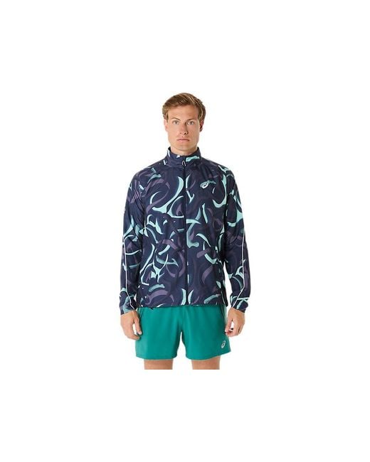 Asics Blue Road Lite-Show Packable Jacket for men