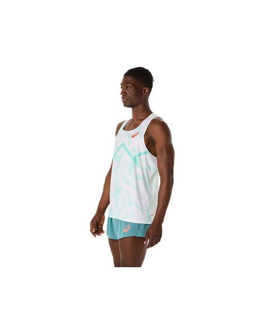 Asics Black Light Knit Graphic Singlet for men