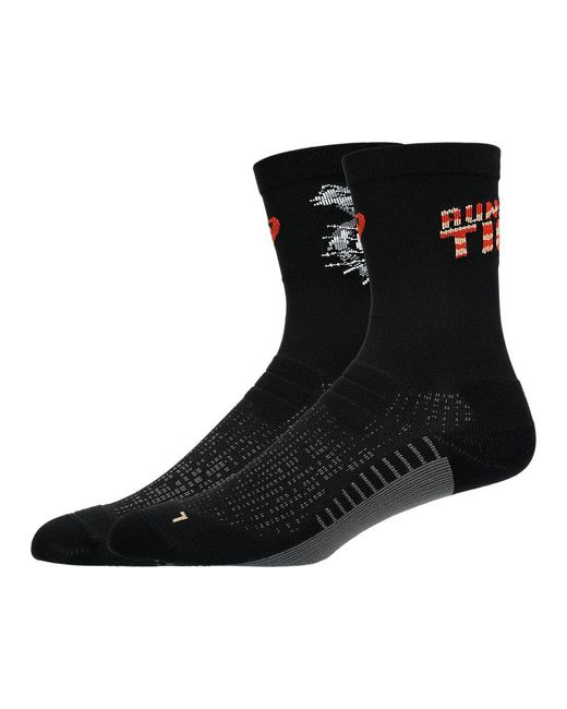 Asics Black Performance Run Sock Crew for men