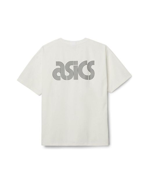 Asics White Graphic Tee for men